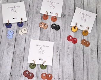 Huggie Hoop Earrings with Interchangeable Charms | Interchangeable Earrings | Statement Hoop Earrings