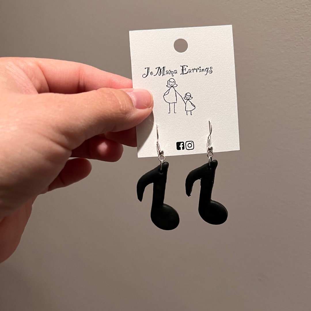 Notes Earrings Music Note Earrings | Music Earrings | Band Earrings - Etsy