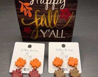 Leaf Drop Earrings | Fall Leaf Earrings