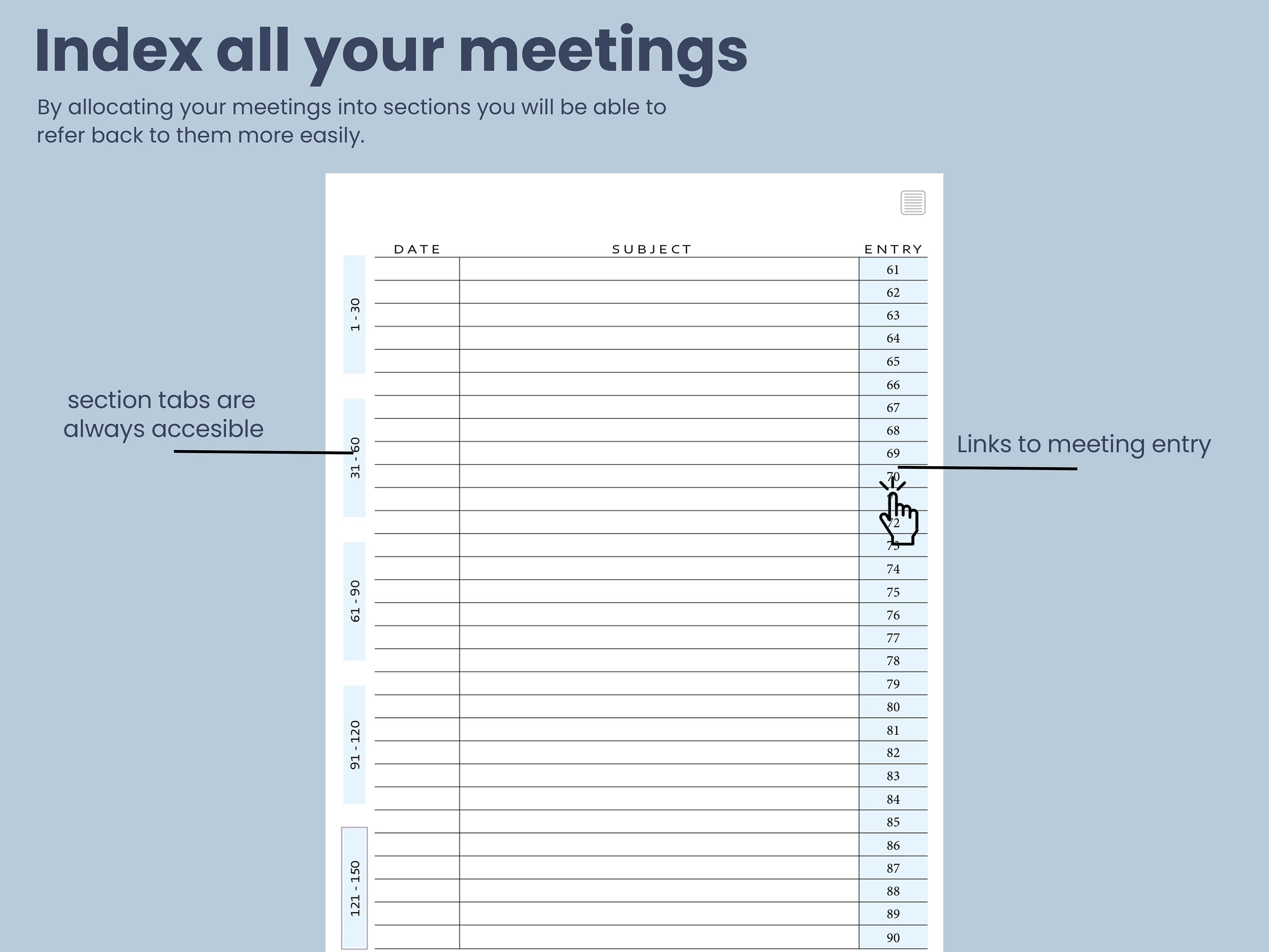 Remarkable Meeting Template, Remarkable 2 Templates, Meeting Book