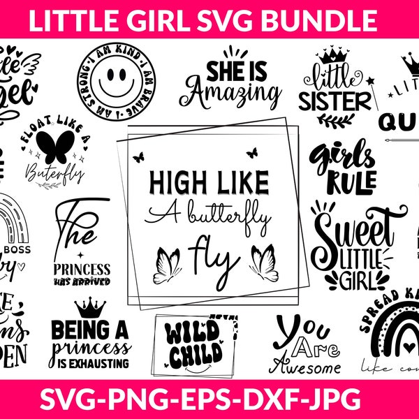 Little Girl SVG Cute Child Illustrations Adorable Clipart Sweet Toddler Graphics Princess SVG Baby Girl Designs Playful Kids Art Girly SVG