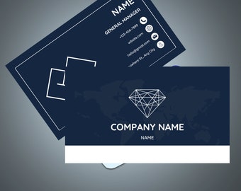 Printable Business Card Template | Business Card Template | Instant Download | DIY Calling Card | Editable Card | Canva Template