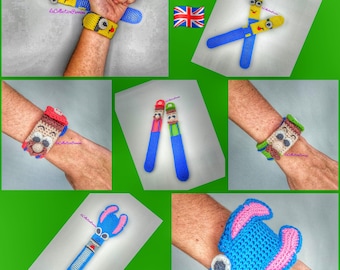Tutorial en PDF de pulseras de bofetada / Patrón en PDF de pulseras de bofetada
