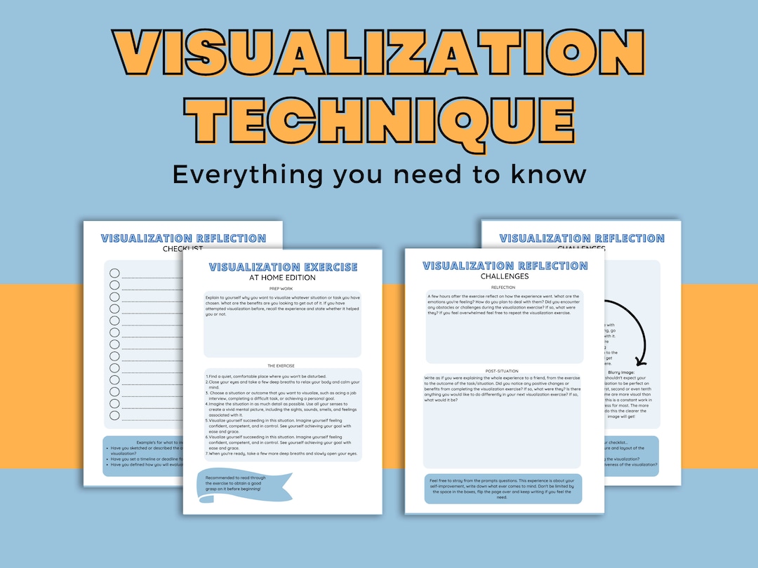Visualization Worksheets, Self-help, Therapy Tools, Educational Tools ...