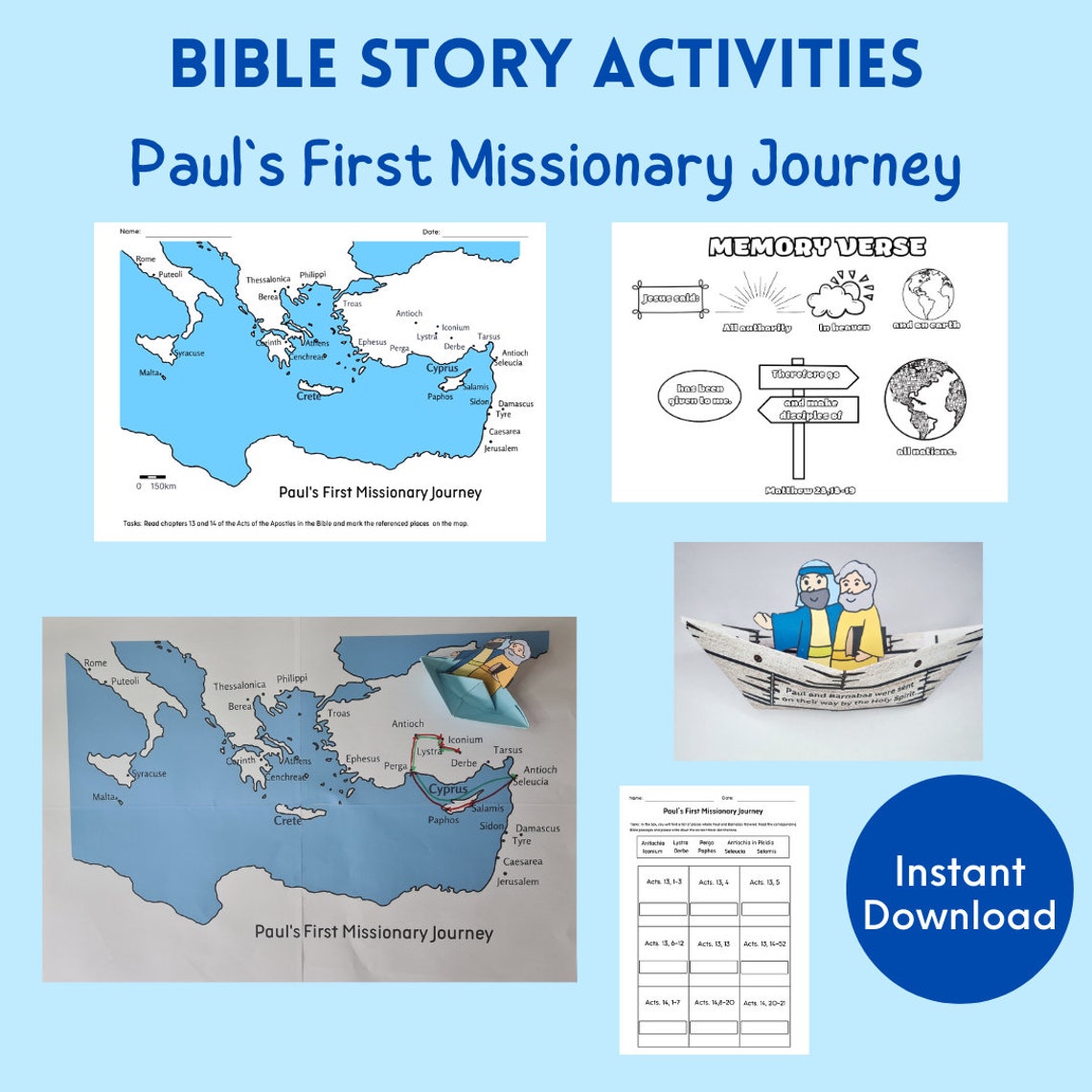 Pauls First Missionary Journey - Etsy