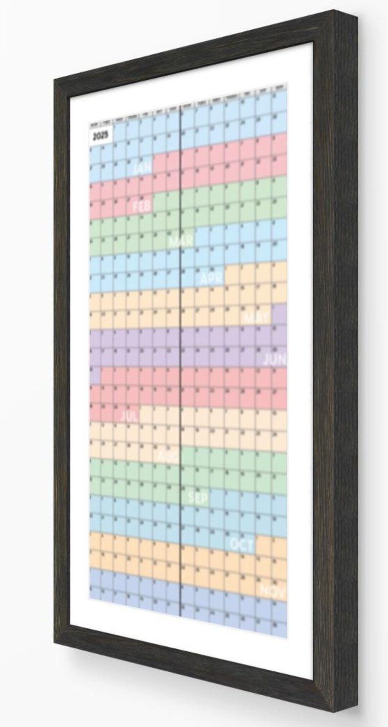2025 Yearataglance Digital Calendar Colorcoded Printable Planner