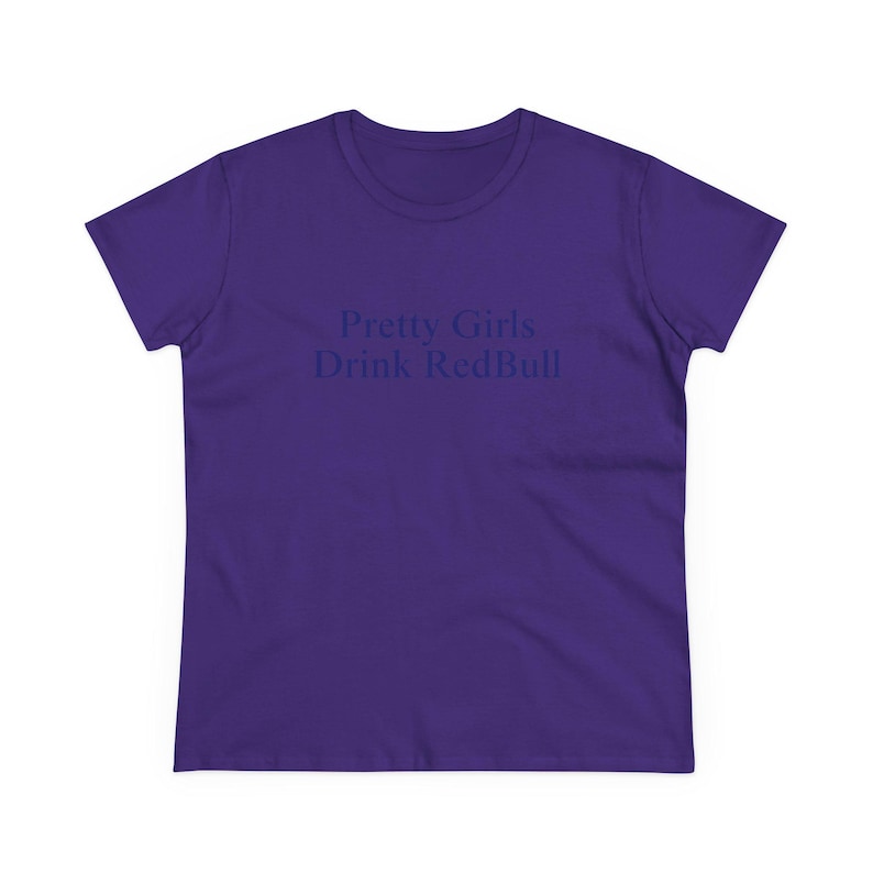 Pretty Girls Drink R*dBull Baby Tee Formula1 Baddie Manifestation Shirt Hot Girl Iconic Slogan Top Viral Bold TikTok Post Tee Purple