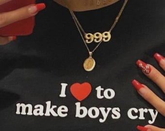 Camiseta "Me encanta hacer llorar a los niños", divertida y atractiva, para bebé, sarcástica, feminista, del año 2000, desquiciada, para bebé, con poder femenino, para chica It