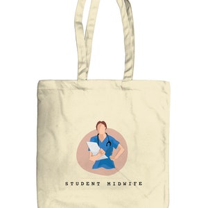 Student Midwife EarthAware Organic Spring Tote Natural or Pink