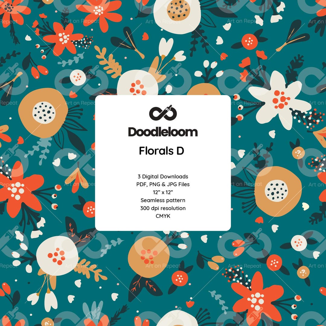 Cute Flowers Seamless Pattern – Cute Digital Paper for Scrapbooking ...