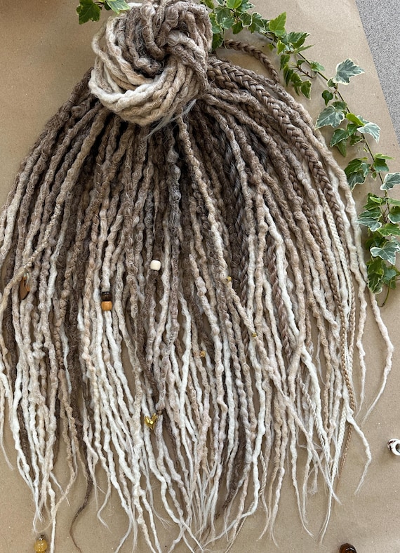 Ombre Dreadlocks, Blond dreadlocks, Dark brown to blond extensions, Textured dreadlocks, Synthetic dreadlocks, Natural dreads, Ready to ship
