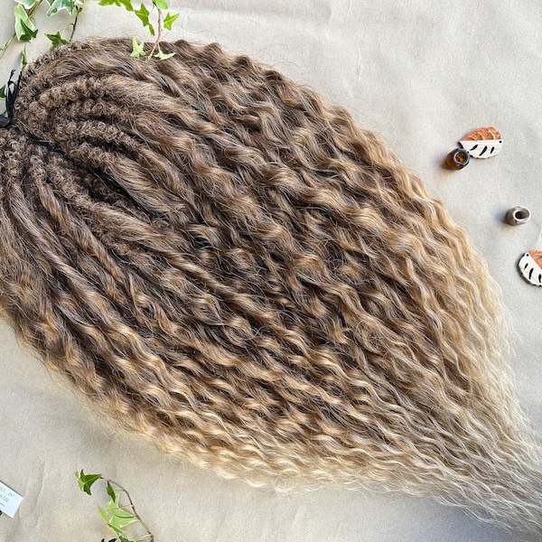 Lockige Dreadlocks, Ombre Synthetische Haarverlängerungen, Natürlicher Look