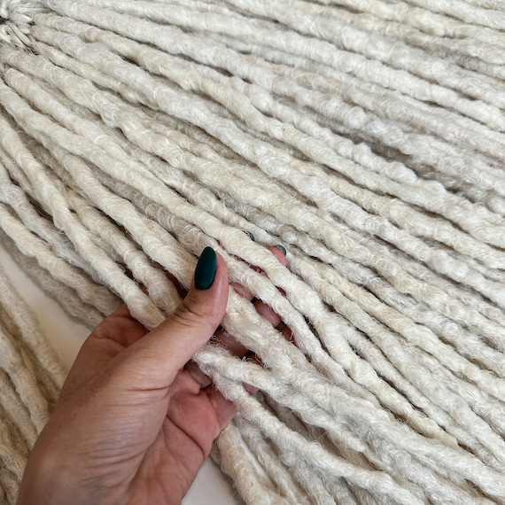 White blonde dreadlock extensions double or single ended, Synthetic celtic dreads DE SE, Natural look platinum blonde crochet faux locs DPWH