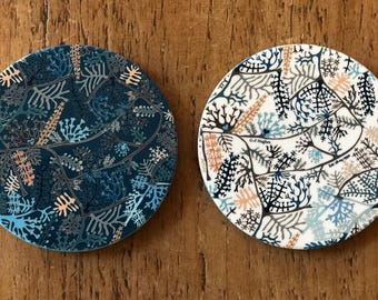 Personalised Ceramic Coral Coasters - 35th Anniversary Gift - Coral Anniversary Gift - 35th wedding anniversary