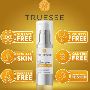 Truesse Ayurvedic 24K GOLD SERUM - Unveils Smoother, Brighter, Silkier Skin Anti-Aging Serum - Face Serum for Women image 4
