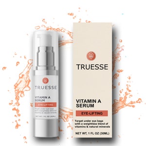 Truesse Ayurvedic VITAMIN A SERUM – Natural Retinol for Firm Bright Skin - Reduces Under Eye Bags – Hyaluronic Acid for Hydration