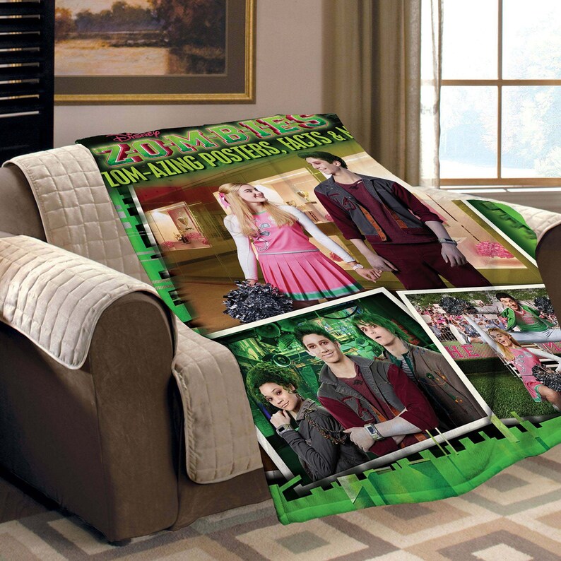 Handmade Blanket Disney ZOMBIES Custom Name Blanket Throw Blanket Christmas Gift for Friends DIY