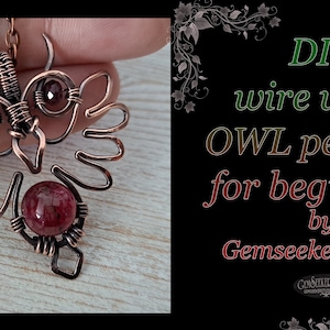 Printable sketch for my free wire wrapping tutorial on YouTube, Sketch for wire wrap OWL pendant, jewelry design DIY jewellery