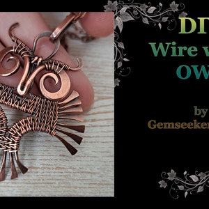 Printable sketch for my free wire wrapping tutorial on YouTube, DIY wire wrap OWL pendant, jewelry design