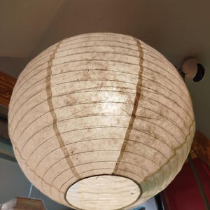Paralume in carta Lokta fatto a mano / Paralume in carta di riso da 50 cm / Copertura per lampadario a sospensione ecologica / Carta nepalese rotonda / Paralume bianco sporco