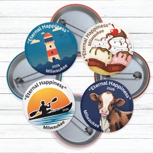 2026 International Convention button, Milwaukee Convention Pin, JW Gifts, Wisconsin Convention Gift, Eternal Happiness Convention