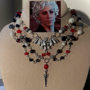 Vampire Astarion Baldur’s Gate 3 Inspired Necklace