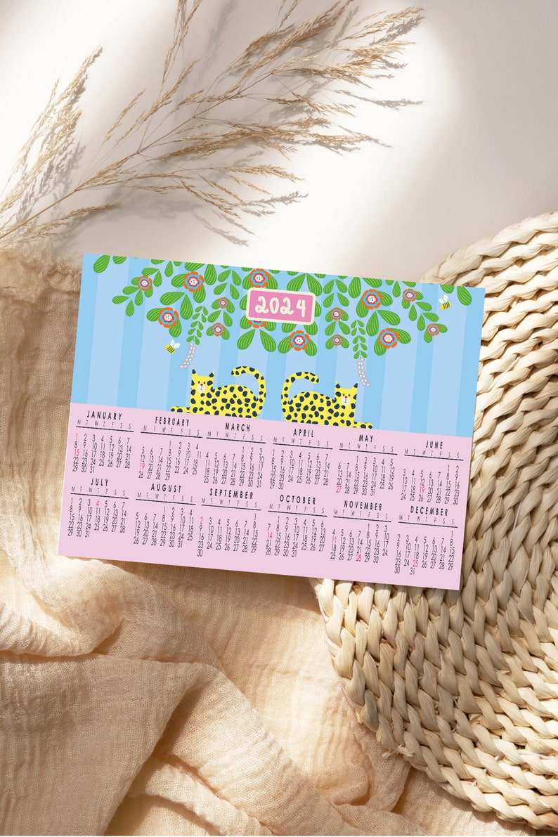 Printable 2024 Calendar Digital 2024 Calendar Digital Download. Etsy