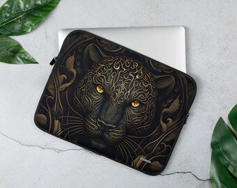 Panther Laptop Sleeve - 13" & 15" - High Definition Digital Art - Unique and Stylish Laptop Accessory