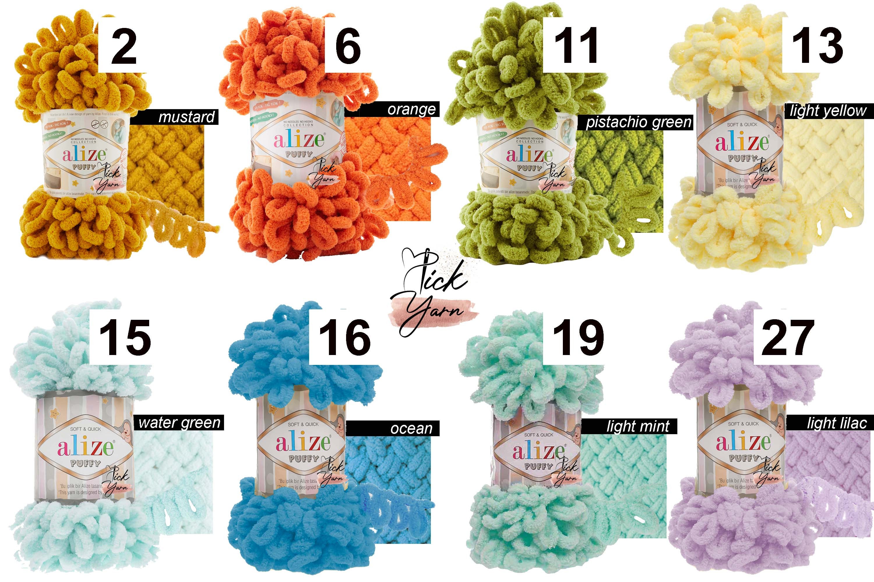 Alize Puffy Yarn, Alize Loop Yarn, Soft Micro Polyester Baby Blanket