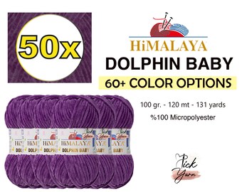 50 SKEINS Himalaya Dolphin Baby Yarn, Winter Yarn, Baby Blanket Yarn, Soft Plush Yarn, Crochet Knitting Yarn, Amigurumi Yarn, Polyester Yarn