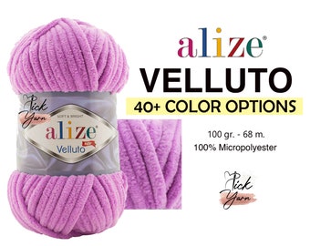 Alize Velluto Yarn, Ale Velvet Yarn, Fluffy Yarn, Baby Blanket Yarn, Velver Crochet Yarn, Plush Yarn, Doll Making Soft Yarn, 100gr 68mt Ale