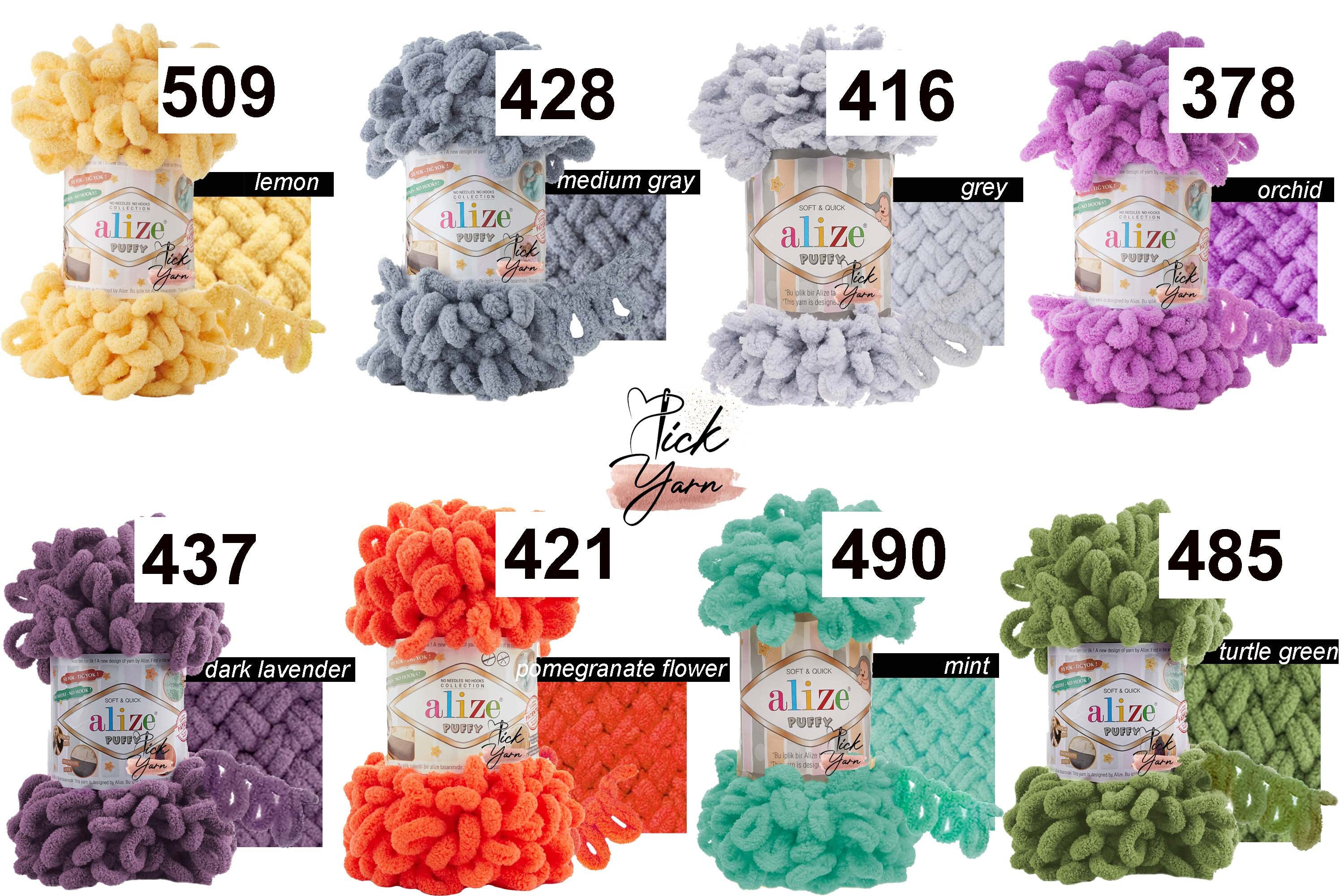 Alize Puffy Yarn, Alize Puffy Yarn Jumbo Bernat Loop, Baby Bulky Soft