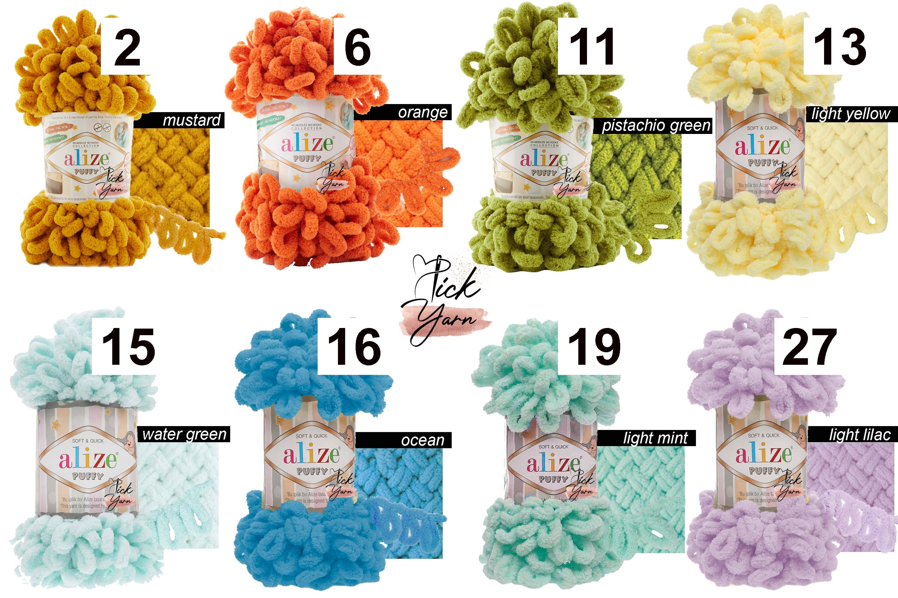 Alize Puffy Yarn, Alize Puffy Yarn Jumbo Bernat Loop, Baby Bulky Soft