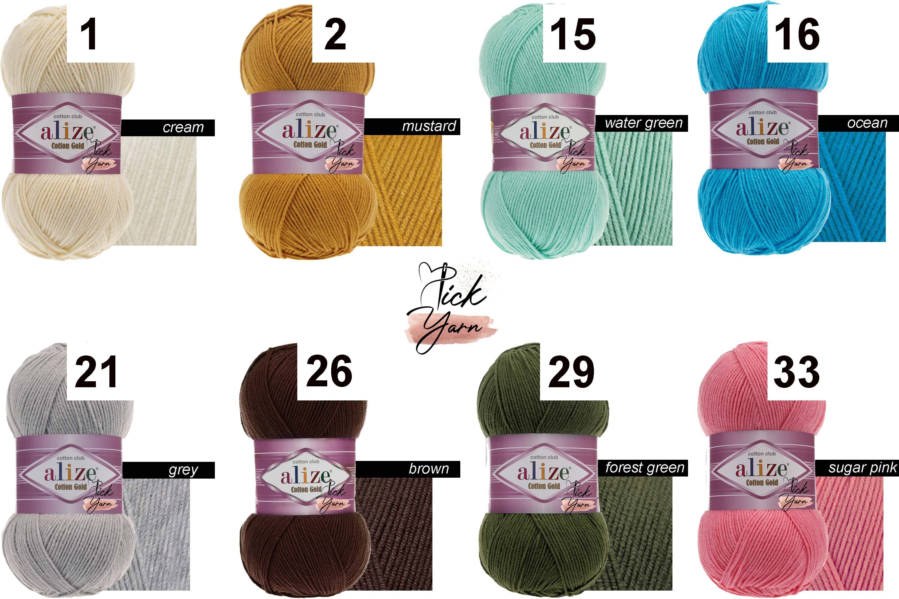 Alize Cotton Gold Yarn, Alize Hobby Amigurumi Toys Doll Making Soft