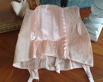 Gaine corset porte jarretelle vintage T 100 saumon - 50
