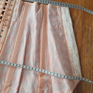 Gaine corset porte jarretelle rose vintage avec lacet 191 image 9
