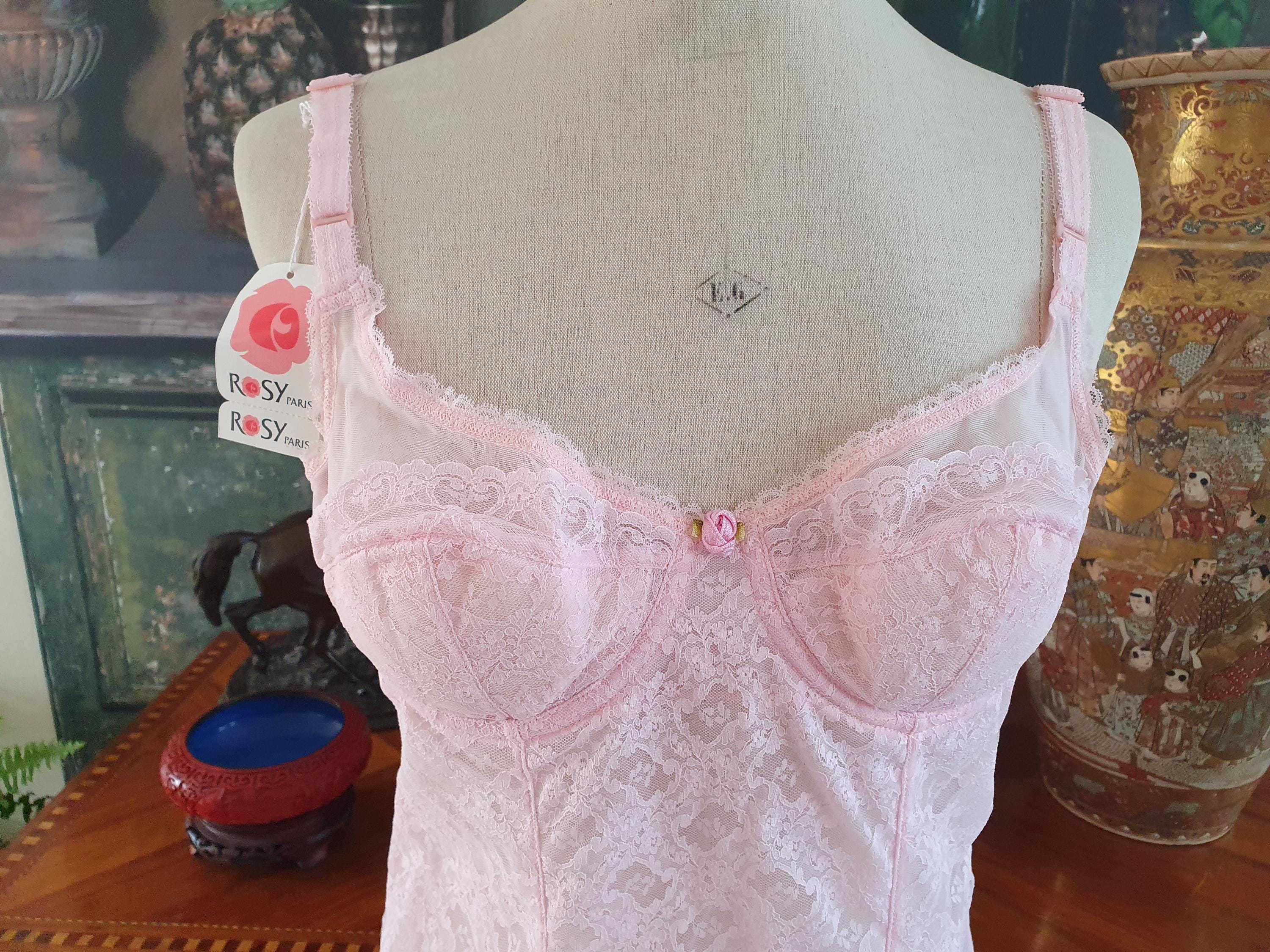 COMBINAISON FOND DE robe vintage nylon satiné dentelle Taille M FR38 UK10 EU36 EUR 15,00 - FR