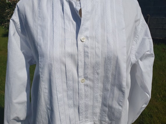Chemise homme ancienne grand père liquette à plastron… - Gem
