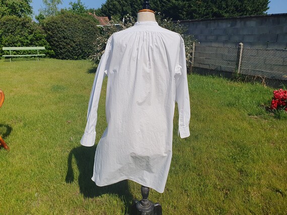 Chemise homme ancienne grand père liquette à plastron… - Gem