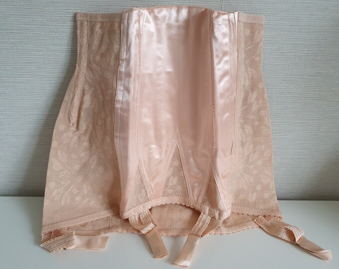 Gaine corset porte jarretelle vintage T 190 saumon Perrette Etsy France