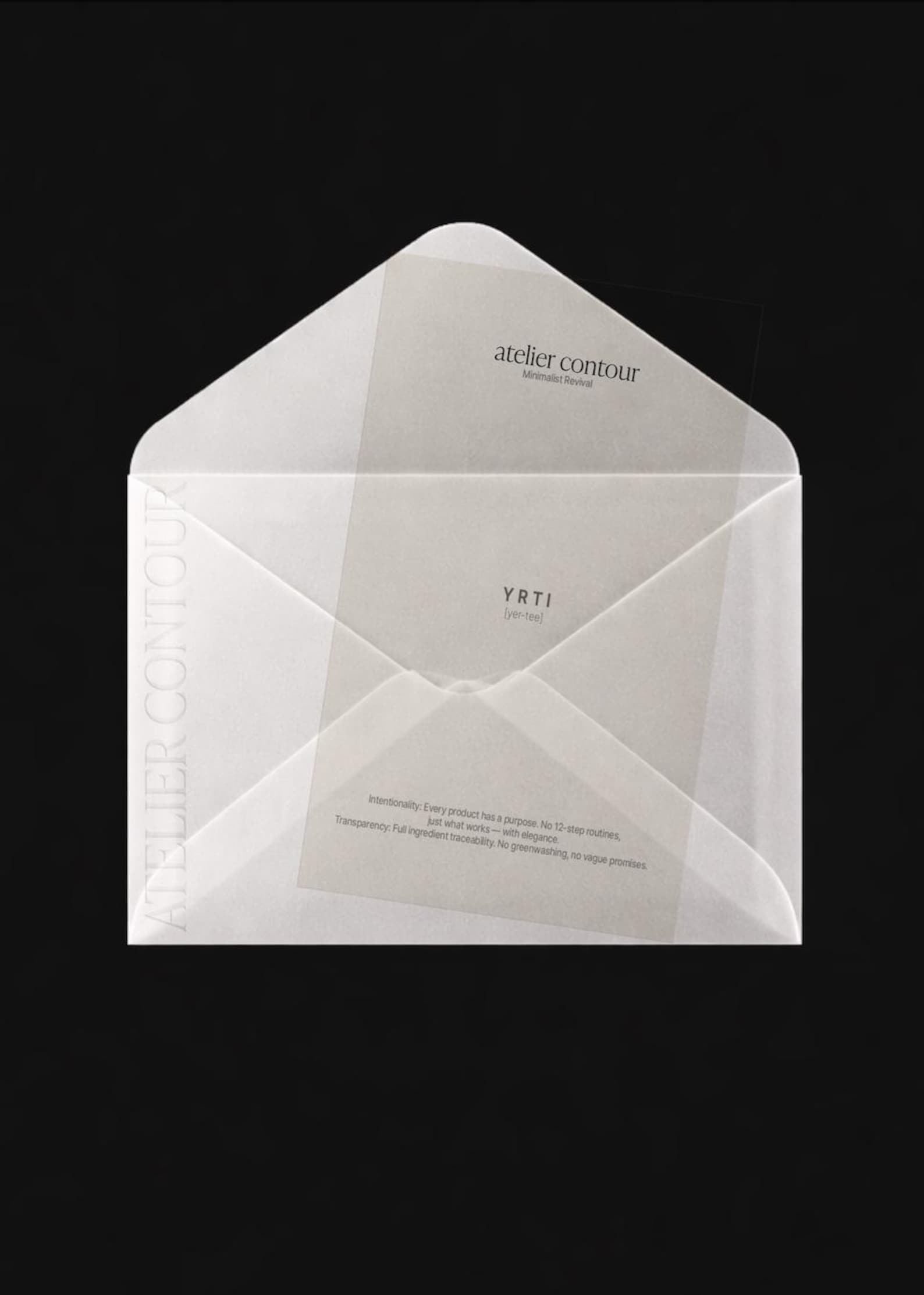 Subtle Envelope Minimal Vellum Envelope - Etsy
