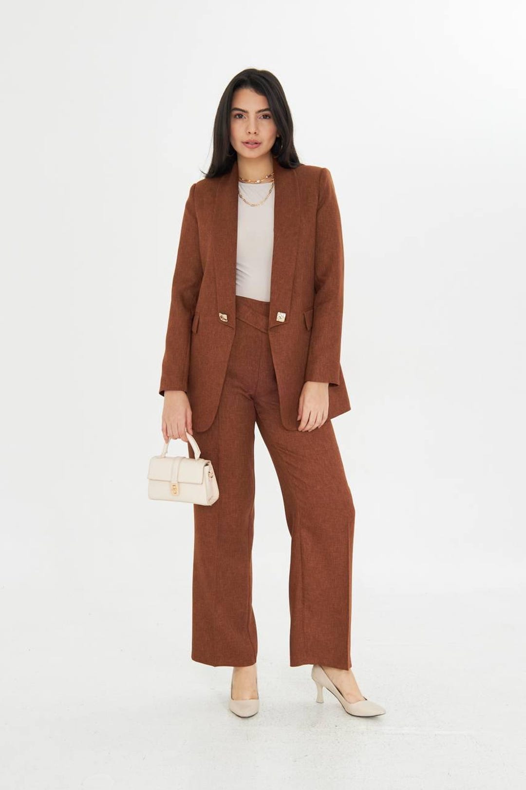 Rust Pant Suit for Women, Rust Woman Suit, Rust Suit Women, Rust Formal ...