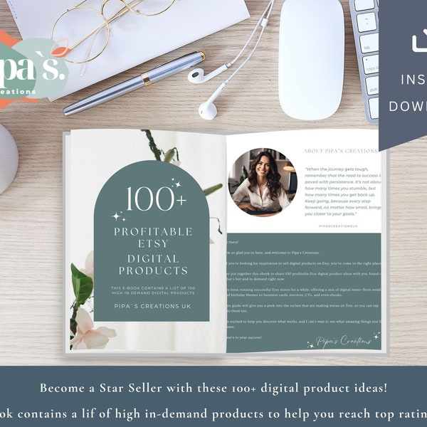 Etsy Digital Product Ideas 100 + (INSTANT DOWNLOAD)  100 digital products list that sell High demand ,2024 Etsy Digital Product ideas