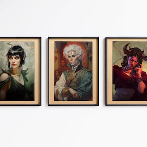 Baldur&#39;s Gate 3 Portrait Poster Set: Astarion, Shadowheart, Karlach