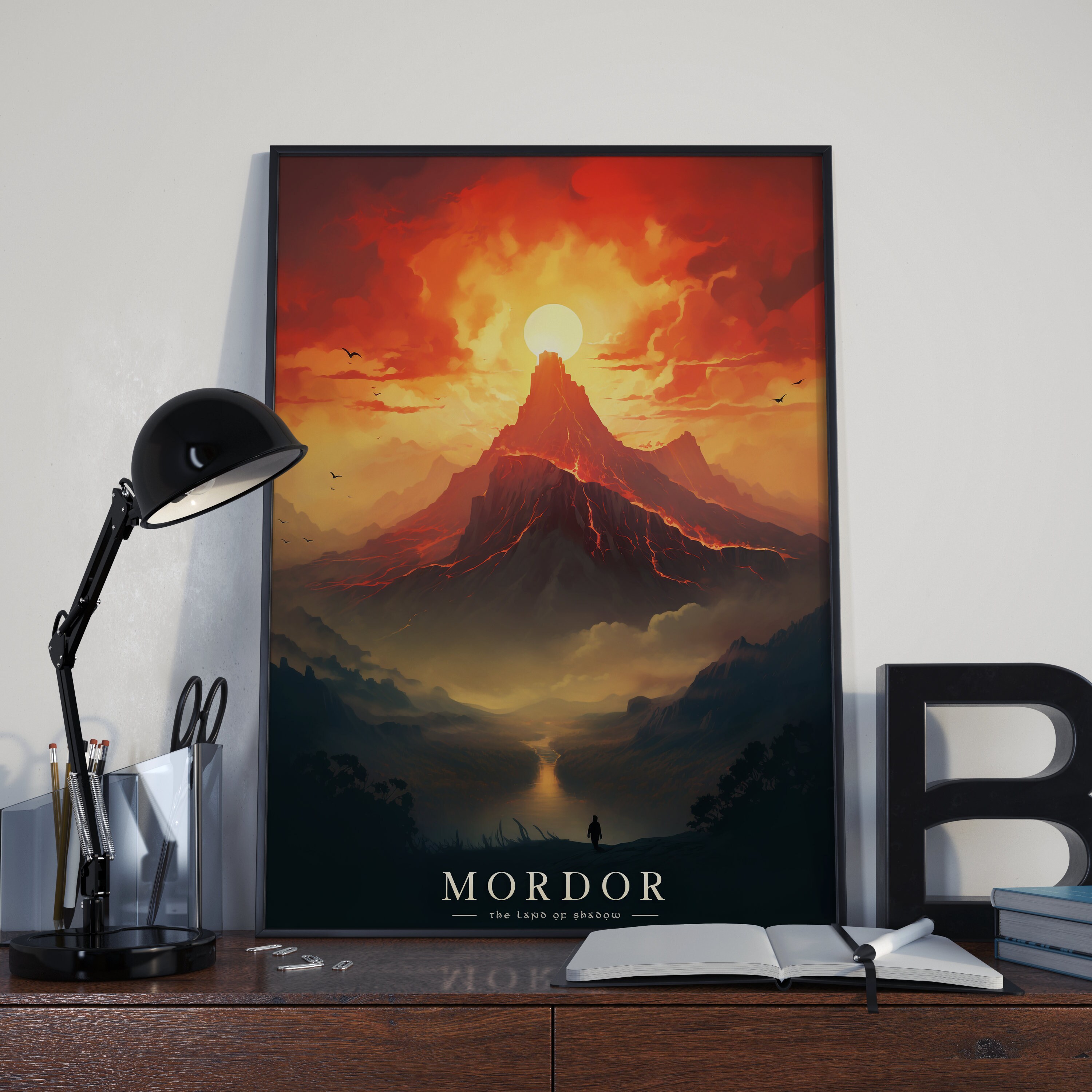Mordor Travel Poster: Mount Doom, Lord of the Rings Wall Art - Etsy