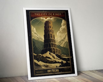Urithiru - Stormlight Archive Poster: Vintage Fantasy Wall Art