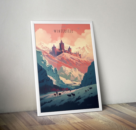 Winterfell Travel Poster: Game of Thrones Wall Art