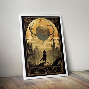 El imperio final, Luthadel, Lord Legislador - Mistborn - Arte mural de fantasía - Póster de viaje vintage - Regalo geek - Brandon Sanderson