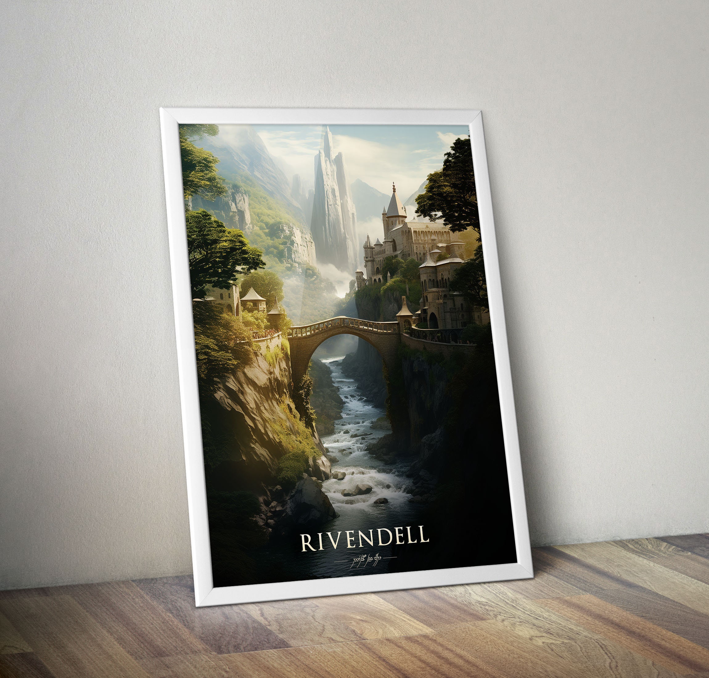 Rivendell - Vintage Travel Poster - Lord of the Rings , Middle Earth ...