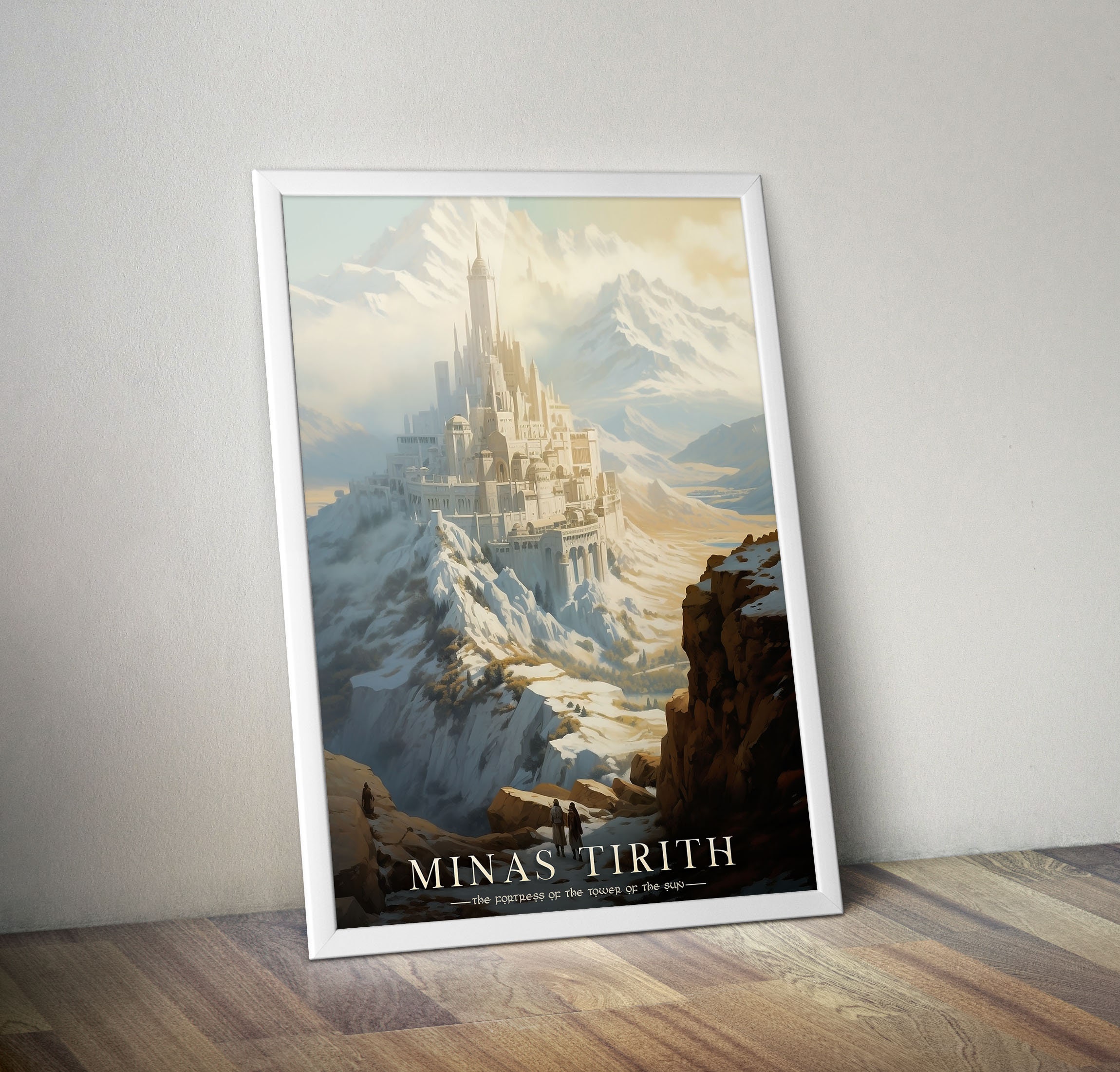 Minas Tirith Framed Print. 16 x 16 inches 3 Frame Colors. -  Portugal